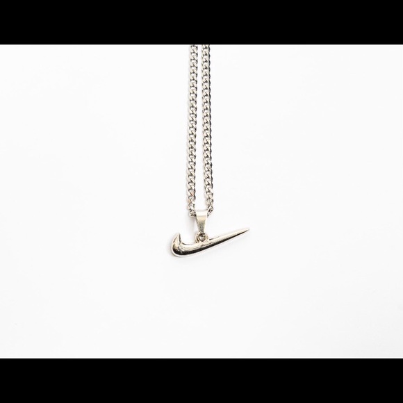 FREE SHIPPING 2x Silver+Gold Nike Swoosh Necklaces - Picture 5 of 11